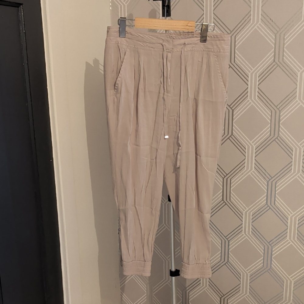 Kenneth Cole New York Beige Drawstring Trousers